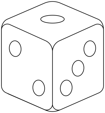 Game Die Emoji Coloring Page